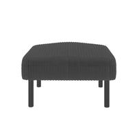 Puf premium - gris - estructura metálica, tapizado de terciopelo, cómodo y versátil como reposapiés, asiento o mesa auxiliar