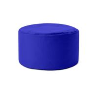Lumaland Puff Reposapiés Impermeable Comfort Line - Taburete Otomano Redondo para Interior y Exterior - Resistente, Versátil y Moderno - 45 x 25 x 25 cm/Azul Real
