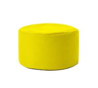 Lumaland Puff Reposapiés Impermeable Comfort Line - Taburete Otomano Redondo para Interior y Exterior - Resistente, Versátil y Moderno - 45 x 25 x 25 cm/Amarillo