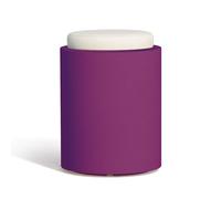 PUF REDONDO EXTERIOR ASIENTO DECORACIÓN JARDÍN RESINA LAVABLE APOYO VIOLETA