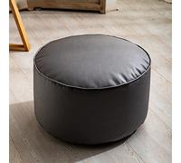 Puf Relleno De Color Sólido,Suave Reposapiés Otomano Taburete para Sofá,Moderno Pequeño Reposapiés para Sala De Estar Dormitorio,Puf Redondo Taburete De Cuero para Pies-A 45x45x28cm(18x18x1