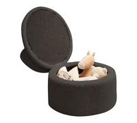 Puf Reposapiés - Pequeño Pòuf con almacenamiento | Reposapiés otomanos, repositorio de felpa, poyo acolchado, organizador de piernas estriado, sofá, sala de estar, dormitorio, entrada,