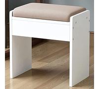 Puf tapizado rectángulo con diseño en forma de H, taburete de vanidad de reposapiés de moda para sala de estar, asiento acolchado portátil reposapiés-D-COULD-13.4 * 8.3 * 13.4 pulgadas