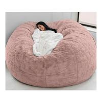 Puf XXL de cuero rosa cómodo y funda perfecta para niños y adultos, ideal para sala de estar y dormitorio, 150 x 65 cm, relleno de 1,8 m no incluido
