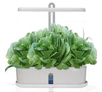 PUFAHAU Mini jardín de Hierbas con luz de Cultivo, 10 cápsulas, Sistema de Cultivo hidropónico Inteligente para jardín, Cocina casera(White)