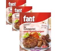 Pufai Fant für Cevapcici und Hamburger Beutel Gemüse gewürzmischung Universal Würzmischung mit Gemüse 40 Gramm x 3 Stück