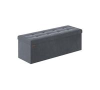 Puff Almacenaje 38 x 110 x 38 cm Gris Pizarra