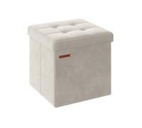 Puff Almacenaje 38 x 38 x 38 cm Blanco Crema