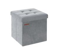 Puff Almacenaje 38 x 38 x 38 cm Gris Paloma