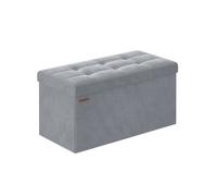 Puff Almacenaje 38 x 76 x 38 cm Gris Paloma