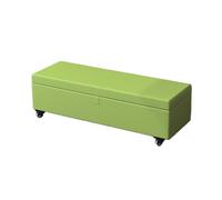 Puff Almacenaje Baúl con Ruedas Banco De Pie De Cama Banco Almacenaje para Sala De Estar Dormitorio Entrada(Light Green,39.4x17.7x15.7in)