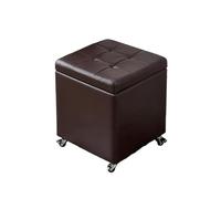 Puff Almacenaje Material De Cuero Cajas Almacenaje Muebles De Salon Mesillas Noche Grande Banco Juguetes Mantitas para Sofa para El Dormitorio Sala De Estar Entrada(Brown,39.4" x 15.7" x 18.1")