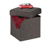 Puff almacenaje taburete plegable baúl de almacenamiento asiento acolchado