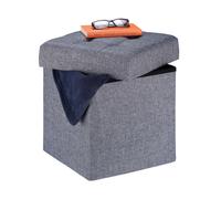 Puff almacenaje taburete plegable baúl de almacenamiento asiento acolchado