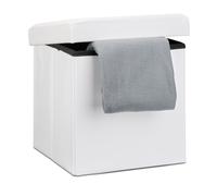 Puff almacenaje taburete plegable otomana decorativa baúl cuadrado 40 litros