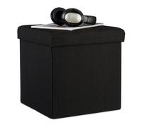 Puff almacenaje taburete plegable reposapiés decorativo 40 L 2,5 kg ligero