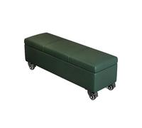 Puff Almacenamiento Banco Descalzadora Almacenaje Otomana con Ruedas Capacidad De para Dormitorio Sala Entrada Pasillo(Green,30x40x100cm)