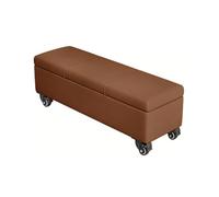 Puff Almacenamiento Banco Descalzadora Almacenaje Otomana con Ruedas Capacidad De para Dormitorio Sala Entrada Pasillo(Brown,30x40x110cm)