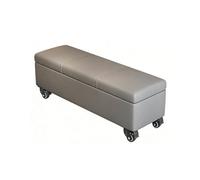 Puff Almacenamiento Banco Descalzadora Almacenaje Otomana con Ruedas Capacidad De para Dormitorio Sala Entrada Pasillo(Gray,30x40x50cm)