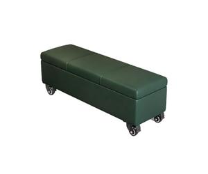 Puff Almacenamiento Banco Descalzadora Almacenaje Otomana con Ruedas Capacidad De para Dormitorio Sala Entrada Pasillo(Green,30x40x70cm)