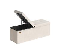 Puff Almancenaje Plegble 38 x 110 x 38 Beige Capuchino