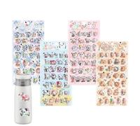 Puff-Aufkleber 4 Blatt 3D Sticker Set | Selbstklebende Dekoraufkleber für Kinder Mädchen | Bastelsticker für Scrapbook DIY Projekte | Tier Lebensmittel Aufkleber | Kreative Sticker