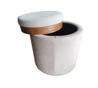 Puff aylo almacenaje 45x41cm color beige - conforama