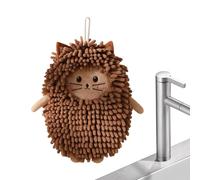 Puff Ball Hand Towel - Soft Absorbent Bathroom Towel for Adults | Cotton Blend with Plush Pom-Pom Edges, Quick Dry Hand Cloth Adds Decorative Touch to Washroom and Kitchen 9.06x9.84 in