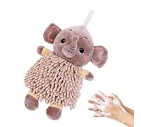 Puff Ball Towels, Soft Elephant Doll Decor, Quick-Drying Hand Towel, Hangable Plush Design, Cute & Functional Towel for Kids, Gym, Kitchen, Bathroom, and Holiday, 11.02x7.09x4.33 Inches