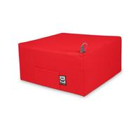 Puff cama individual para una persona polipiel rojo happers único happers