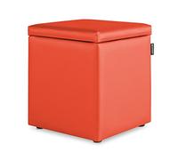 Puff Cubo Arcon Polipiel Outdoor Naranja Happers