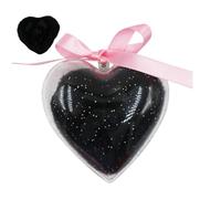 Puff de polvo para bebé, con forma de corazón, lavable, de pelo largo, para limpieza facial, maquillaje para bebés