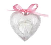 Puff de polvo para bebé, con forma de corazón, y de pelo largo, lavable para cuerpo de bebé