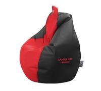 Puff gamer pro polipiel rojo xxl. ideal para jugar con tu videoconsola único happers
