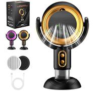 Puff Hide Smoke Fan, Puffhide Purifier, 3000mAh Puffhide for Smoke Fan, Smoke Away Purifier Fan, Smoke Filter for Smoking Indoors, 2 Speed Wide-Angle Purification Smoke and Odors (Gold-charge)