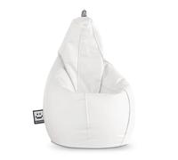 Puff Pera Polipiel Blanco HAPPERS - Cómodo, ligero y resistente. Make it Happers®