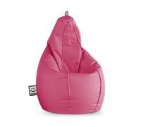 HAPPERS Puff Pera para Salón y Dormitorio con Relleno | Polipiel Alta Resistencia | Sillón Relax Ergonómico Infantil y Juvenil | Puff para Leer y Jugar | Fucsia 135x90 XXL