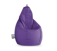 HAPPERS Puff Pera para Salón y Dormitorio con Relleno | Polipiel Alta Resistencia | Sillón Relax Ergonómico Infantil y Juvenil | Puff para Leer y Jugar | Lila 135x90 XXL