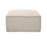Puff reposapiés en tejido efecto terciopelo texturizado beige KERRY
