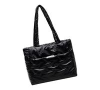 Puffer Toted Bag for Women Puffer Work Bags with Zipper Lightweight Quilted Shoulder Handbags for Travel Teacher Laptop