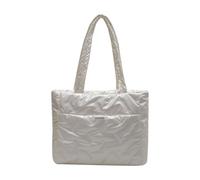 Puffer Toted Bag for Women Puffer Work Bags with Zipper Lightweight Quilted Shoulder Handbags for Travel Teacher Laptop