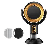 PuffHide - Purificador de humo y purificador de humo, filtro de ventilador portátil, color negro y dorado, ángulo ajustable, purificador de humo, filtros purificadores de humo de mesa para eliminar el