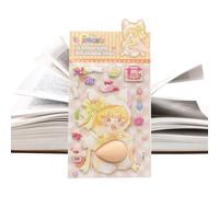 Puffy Cartoon Sticker - Aesthetic Design, Soft Girl Decorative Decal, Compact Size Adorable Art with for Students Girls Teens, Premium Vinyl Sticker with for Phone Case Notebook, Cute Stickers