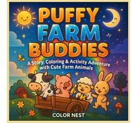 Puffy Farm Buddies: A Story, Coloring & Activity Adventure with Cute Farm Animals for Kids Ages 3-7 (Puffy Buddies Adventures)