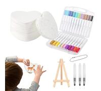 Puffy Paint Popcorn Texture Kit, Crafts 12 Color Brush Set, 2,56 x 2,56 pulgadas Compact & Lightweight, Artistic Water Brushes for Kids, Adults, Creative Birthday Gift, Home, and Friends