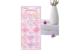 Puƒfy Glitter Sticker Sheet | 3D Stereoscopic Embossed PVC Cartoon Decorative Stickers for Kids DIY Crafts Diary Phone Bottle Scrapbook Gift Random Design