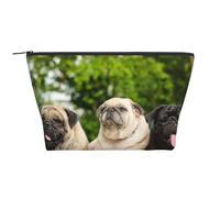 Pug Amistad Bokeh Perros Mascotas Amigos Pug, Bolsa de artículos de tocador Bolsa de Maquillaje Bolsa de cosméticos Bolsa de artículos de tocador de Viaje portátil