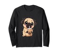 Pug Boba Tea Bubble Tea Anime Kawaii Dog Manga Larga