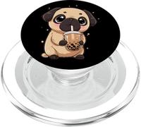 Pug Boba Tea Bubble Tea Anime Kawaii Dog PopSockets PopGrip para MagSafe