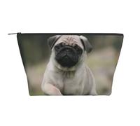 Pug Bokeh Cachorro Perros Césped Mascotas Pug, Bolsa de artículos de tocador Bolsa de Maquillaje Bolsa de cosméticos Bolsa de artículos de tocador de Viaje portátil